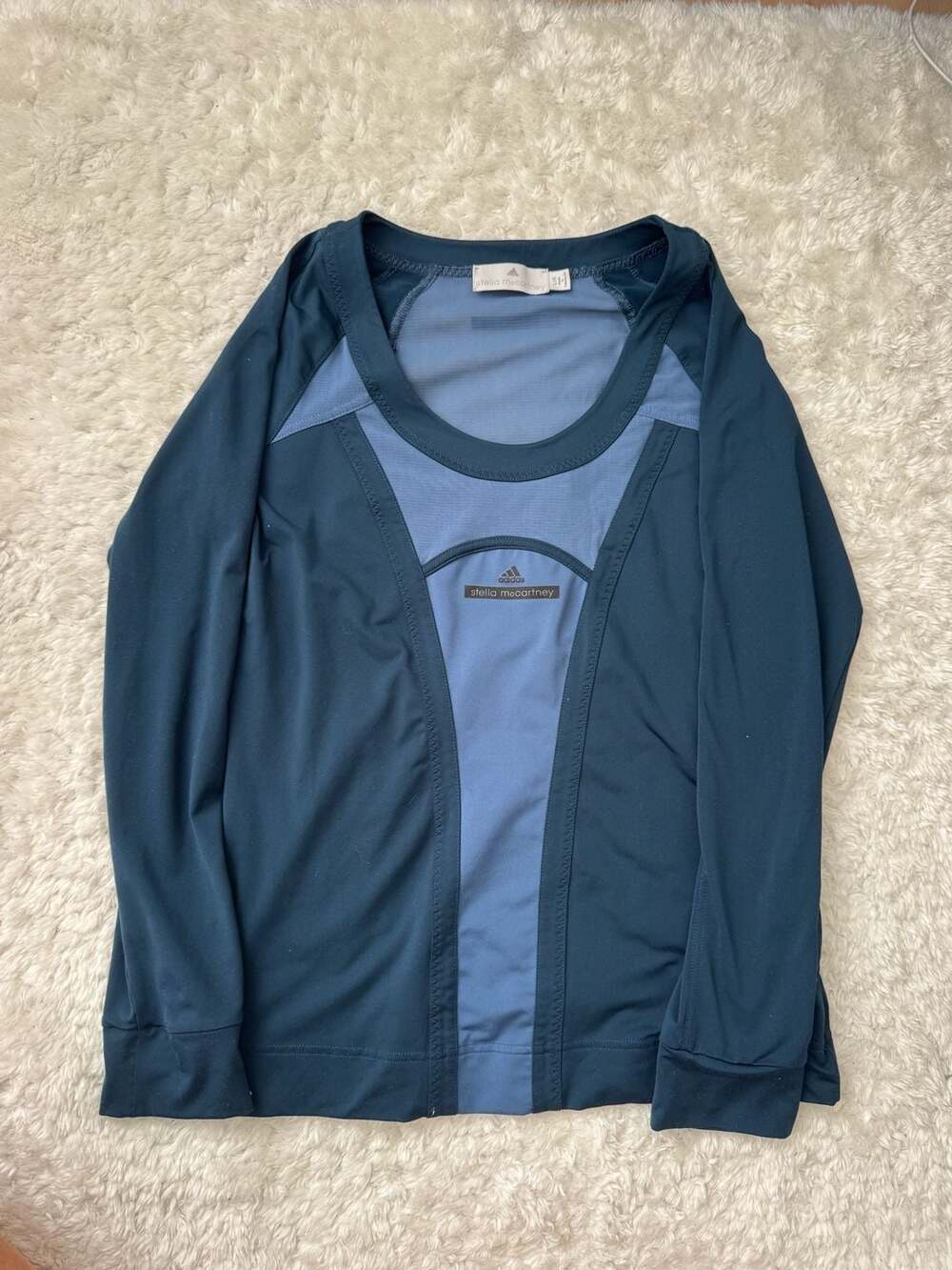 Adidas by Stella McCartney Long Sleeve Mesh Panel Performance Top